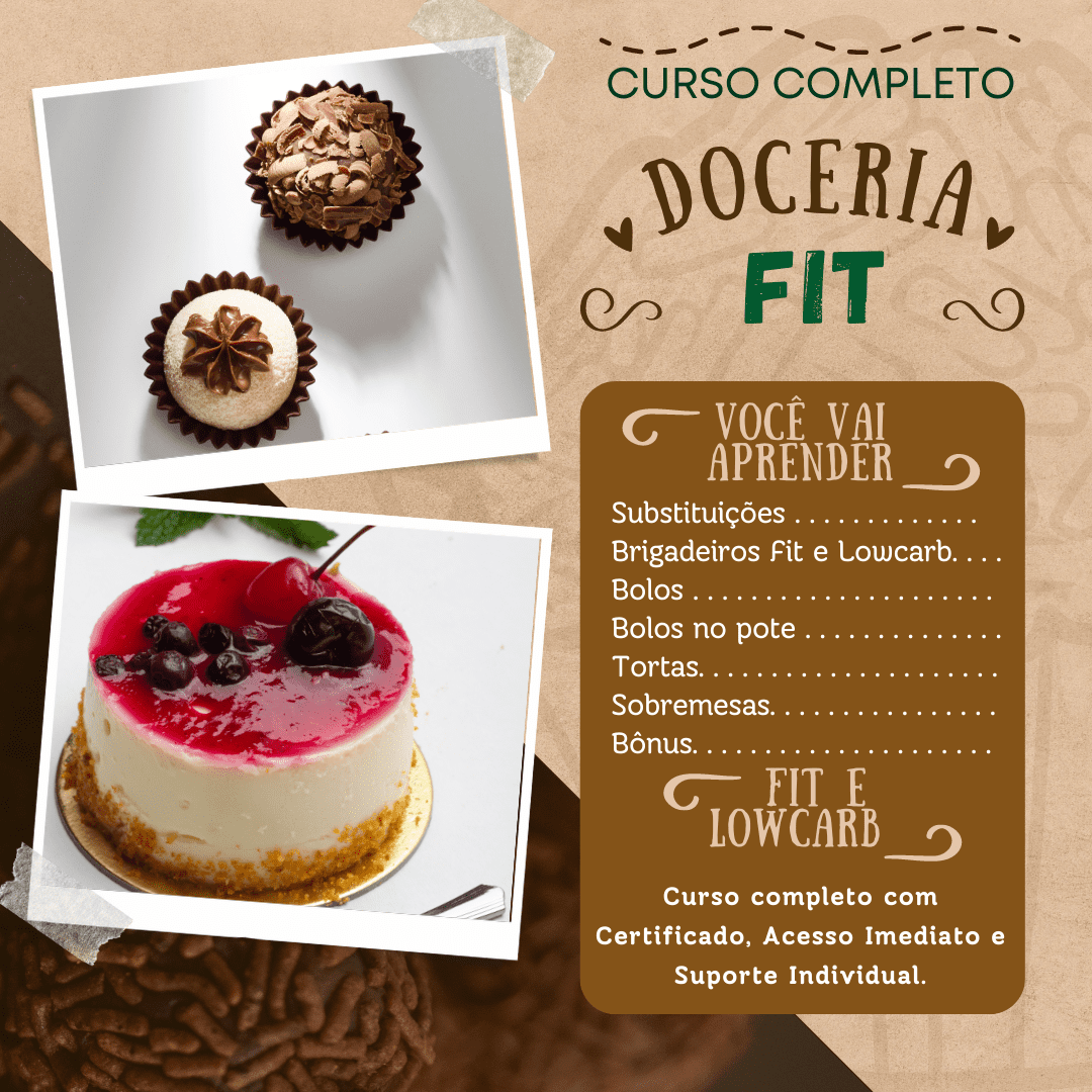 doceria fit, curso doces fit, curso docerias fit