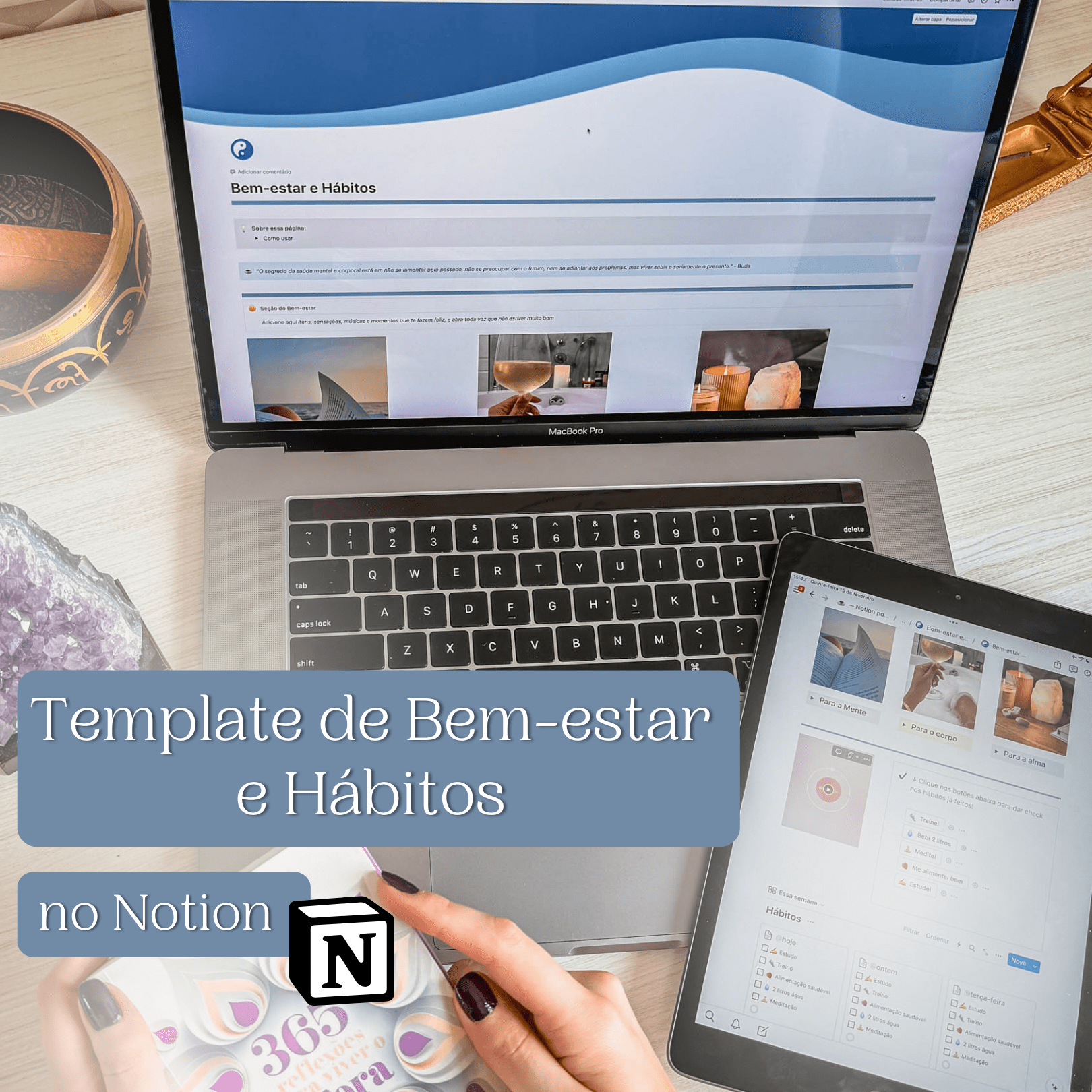 Template Bem-estar e Hábitos