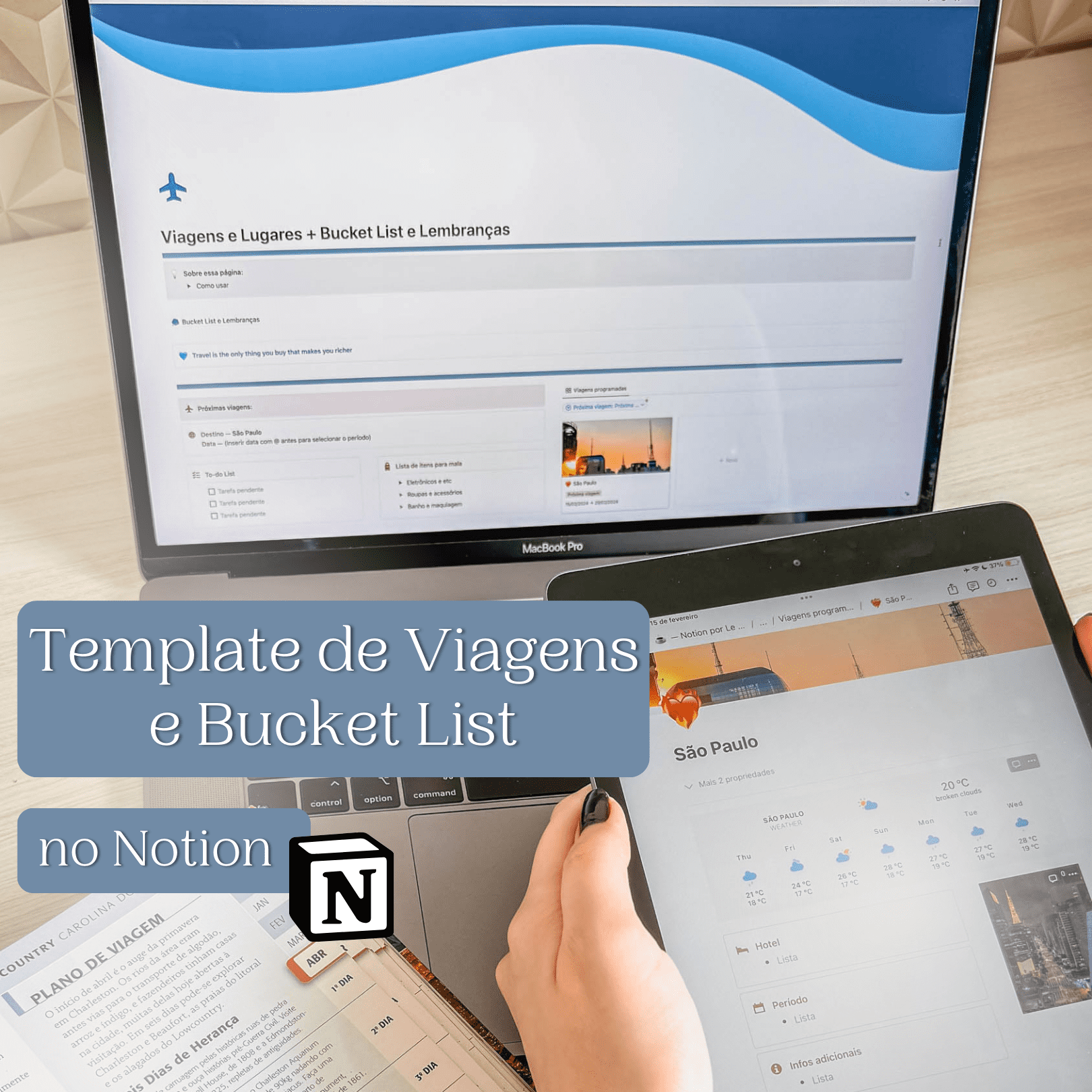 Template Viagens + Bucket List