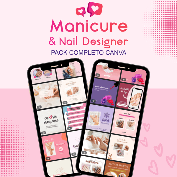 arte para nail designer, arte para manicure, canva para manicure